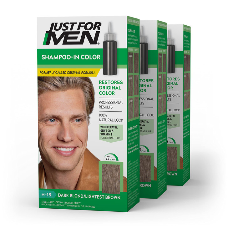 Just For Men ShampooIn Color Formerly Original Formula Mens Hair Color with Keratin and Vitamin E for Stronger Hair Dark