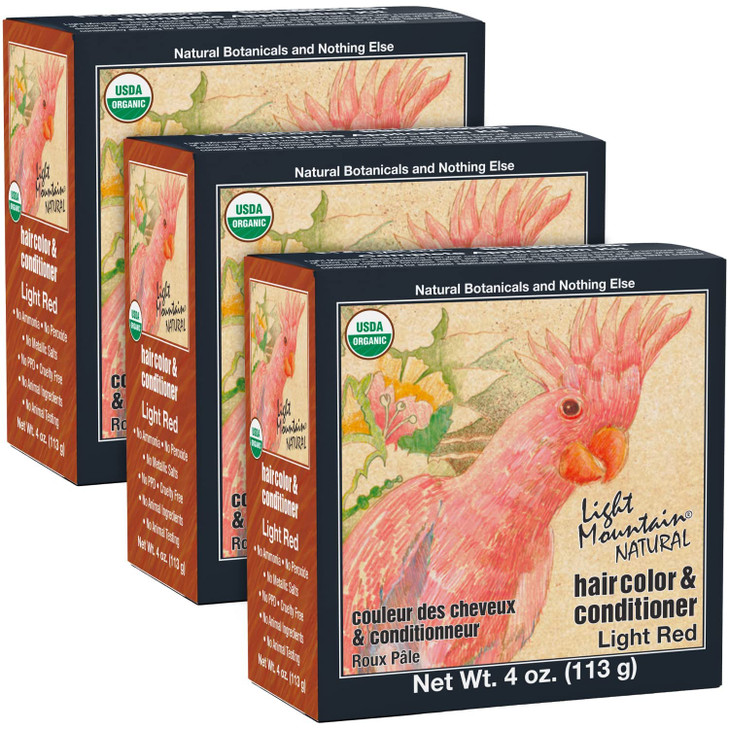 Light Mountain Henna Hair Color Conditioner Light Red Hair Dye for MenWomen Organic Henna Leaf Powder and Botanicals Che