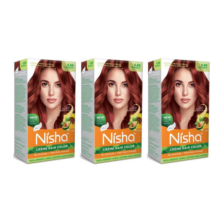 Nisha Creme Permanent Hair Color 100 percent Gray Coverage Hair Dye Easy to Apply Long Lasting Hair Colouring For Ultra