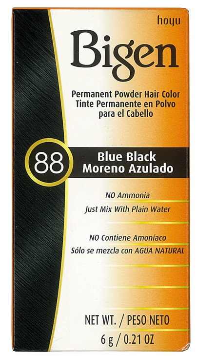 Bigen Permanent Powder Hair Color 88 Blue Black 1 ea Pack of 5