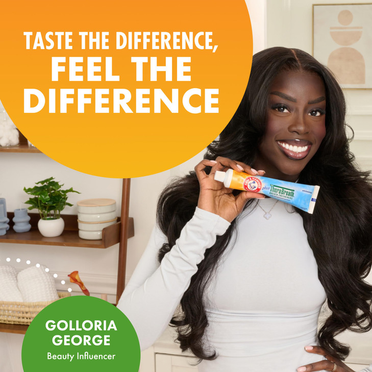 ARM & Hammer Toothpaste Plus TheraBreath Breath Fresheners, ICY Mint Flavor, Teeth Whitening Toothpaste, Anticavity Fluoride for Bad Breath, 5.5 Oz (