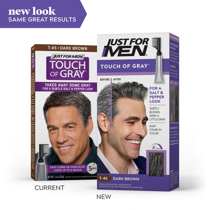 JUST FOR MEN Touch of Gray Hair Treatment T45 Dark Brown 2 Pack