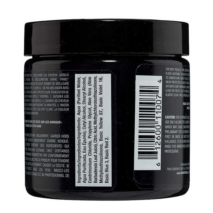 MANIC PANIC Classic Raven Semi Permanent Hair Color CoolToned Black Hair Dye for Women Men That Lasts 46 Weeks Vegan Amm