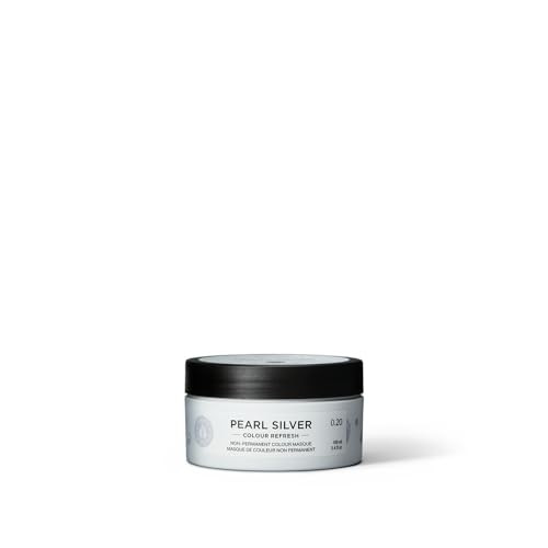 Maria Nila Colour Refresh Pearl Silver 34 Fl Oz Silver Violet Hair Mask SemiPermanent Pigments 100 Vegan SulfateParaben