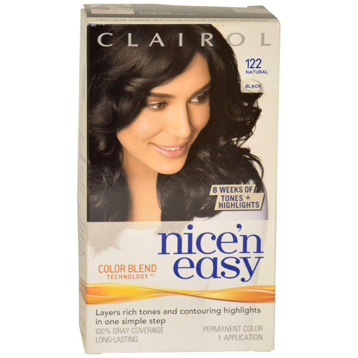 Clairol Nicen Easy Liquid Permanent Hair Dye 2 Black Hair Color Pack of 3