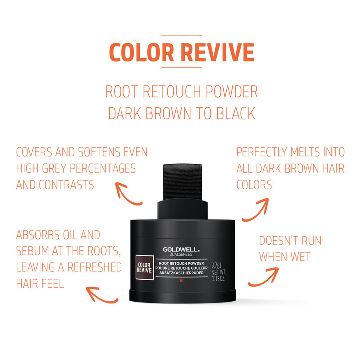 Goldwell Dualsenses Color Revive Ansatzkaschierpuder Dunkelbraun bis Schwarz fr alle Haartypen 37 g