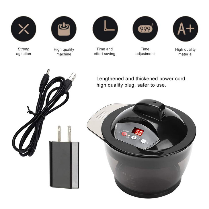 Electric Mixer Electric Blender Hair Coloring Dyeing Mixer Kit with Scales for Home Hair Salon