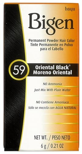Bigen Permanent Powder Hair Color 59 Oriental Black 1 ea Pack of 10