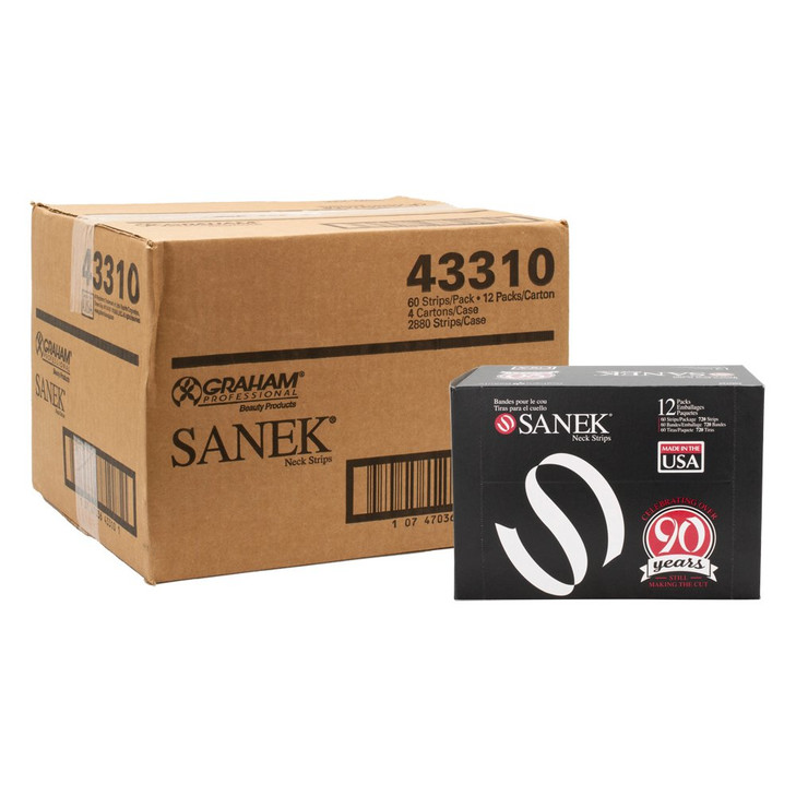 GRAHAM SANEK Salon Barber Stylist Neck Strips 12 Packs of 60 SD43310 4 Pack