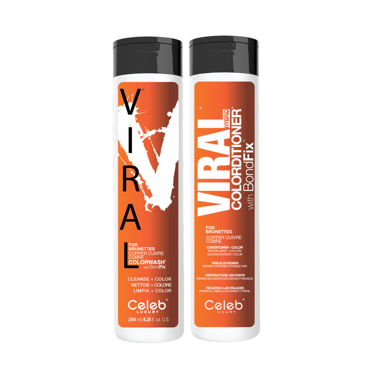 Copper Hair Color Depositing Colorwash and Conditioner for Brunettes Maintains Refreshes Auburn Hair Color Copper for Br
