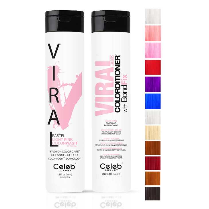 Celeb Luxury Viral Duo Color Depositing Colorwash Shampoo Conditioner Set Bondfix Bond Rebuilder Semi Permanent Hair Col