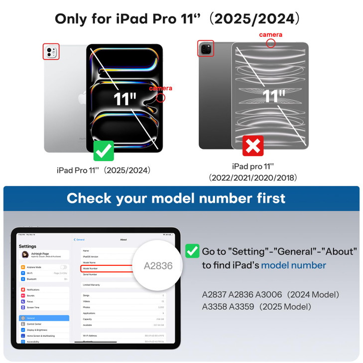 SPARIN Screen Protector for iPad Pro 11 Inch 2025/2024 M5 M4 (6th/5th Generation), 2 Pack Tempered Glass for iPad Pro 11, Scratch Resistant, Case Fri