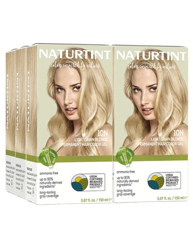 Naturtint 10N Light Dawn Blonde Permanent Hair Color Pack of 6 Ammonia Free Vegan Cruelty Free up to 100 Gray Coverage L