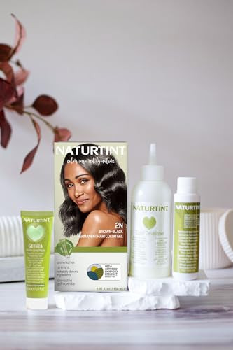 Naturtint 2N Brown Black Permanent Hair Color Pack of 6 Ammonia Free Vegan Cruelty Free up to 100 Gray Coverage Long Las