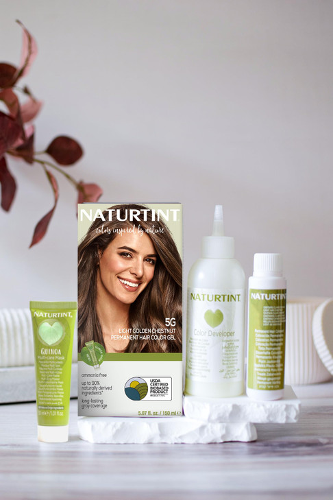 Naturtint 5G Light Golden Chestnut Permanent Hair Color Pack of 6 Ammonia Free Vegan Cruelty Free up to 100 Gray Coverag