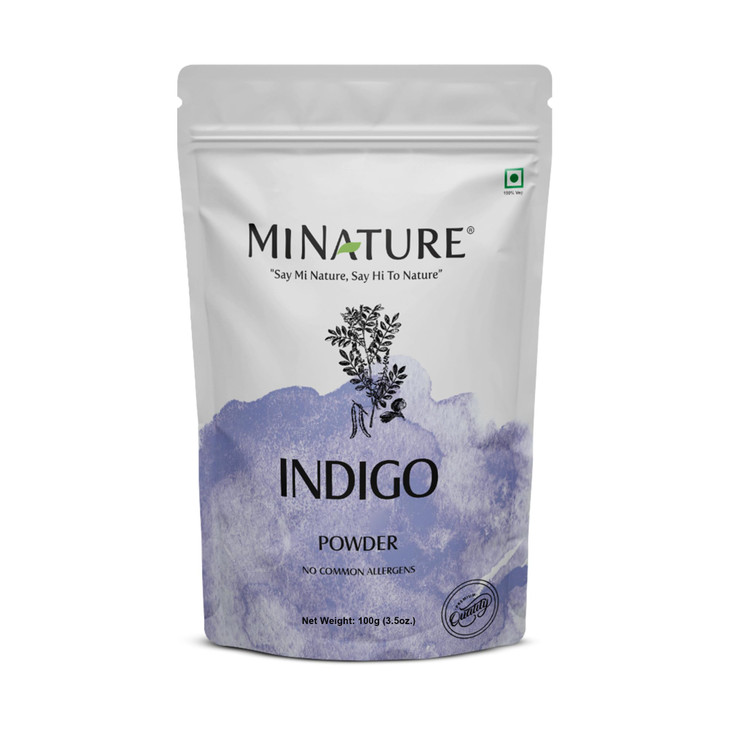 Mi Nature Indigo Leaf Powder 227g 8oz Pure Herbal Tint for Dark Hair Color Natural Tinctoria Powder Indigofera Tinctoria
