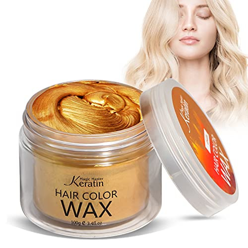 Temporary Hair Color Wax Blonde Golden Magic Master Keratin Hair Dye Paint Wax Natural Washable Temporary Hair Color for