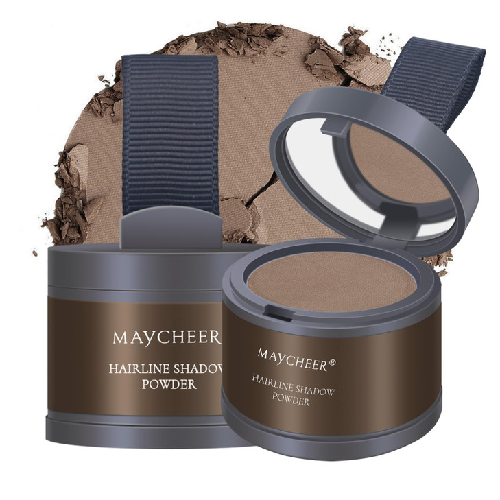 FREEORR Root Touch Up Powder for Thinning Hair Hairline Shadow and Gray Coverage 01 Dark Brown