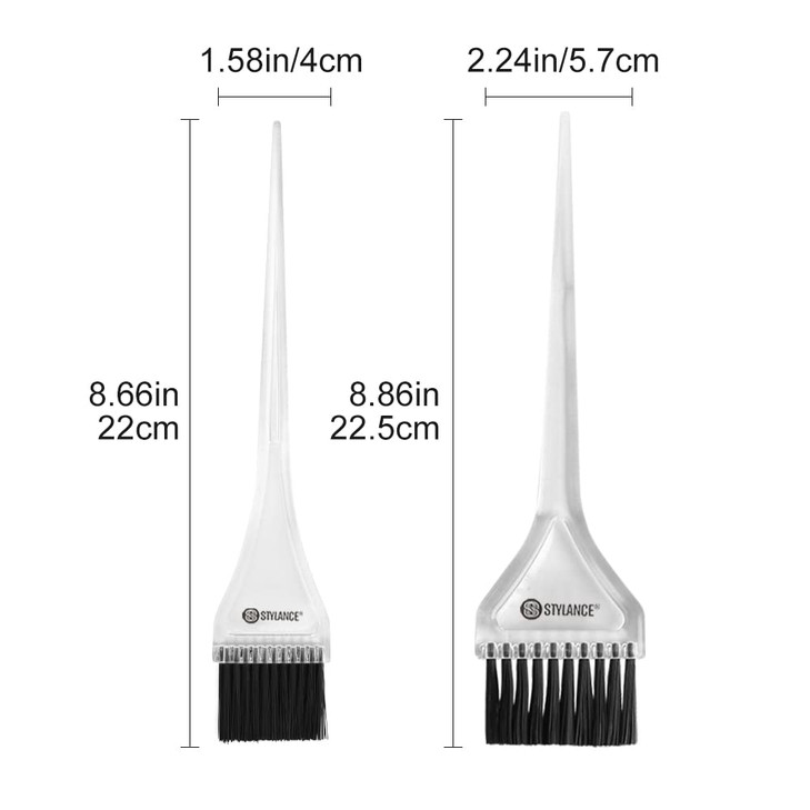 STYLANCE 4pc Professional Salon Hair Dye Kit Bleaching Dyeing Mixing Bowl Measuring Cup Coloring Tools for DIY Salon