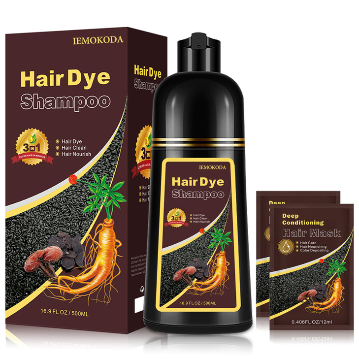 Agthyuve Hair Dye Shampoo 3 in 1 Chestnut Brown Hair Dye 169 FL Oz Hair Shampoo SemiPermanent Hair Color Shampoo Lasts 3