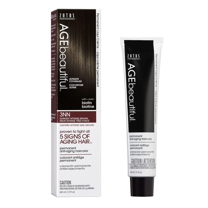 AGE beautiful Permanent Hair Color Dye Liqui Creme 100 Gray Coverage AntiAging Haircolor Biotin for Thicker Fuller Hair