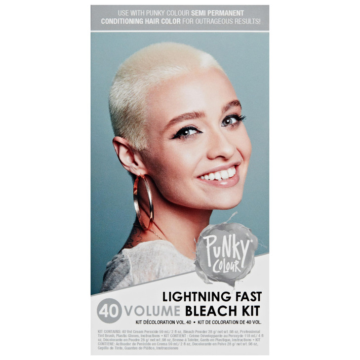 Punky Colour Lightning Fast 40 Volume Hair Bleach Kit AtHome Lightening Toning Vibrant Hair Dye for Women