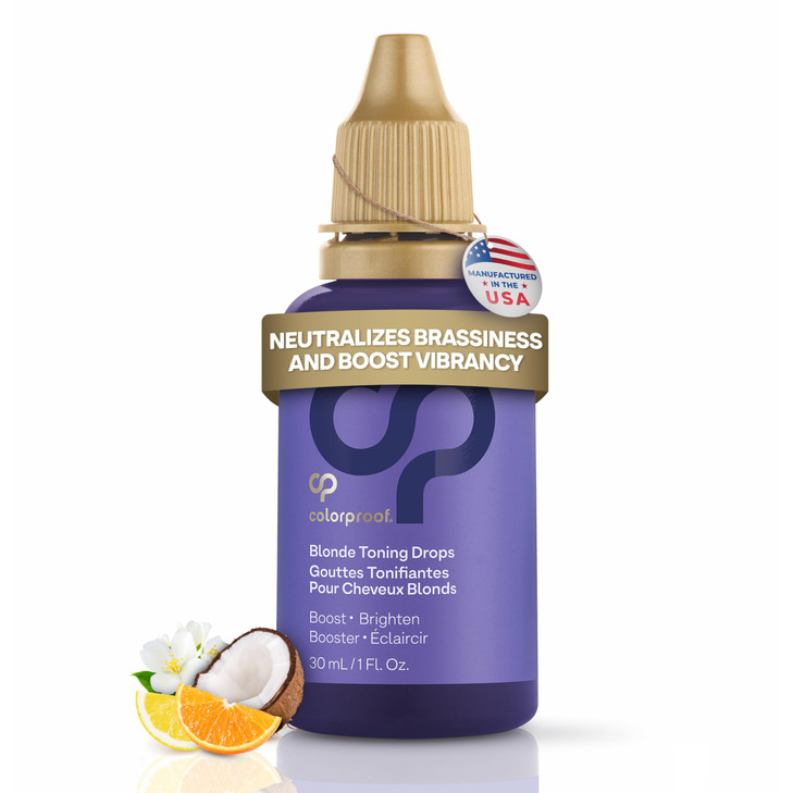 Colorproof Toning Drops 1 Fl Oz Toner for Blonde Hair wCitrus Jasmine Coconut Milk Scent HighlyPigmented Instant Hair To