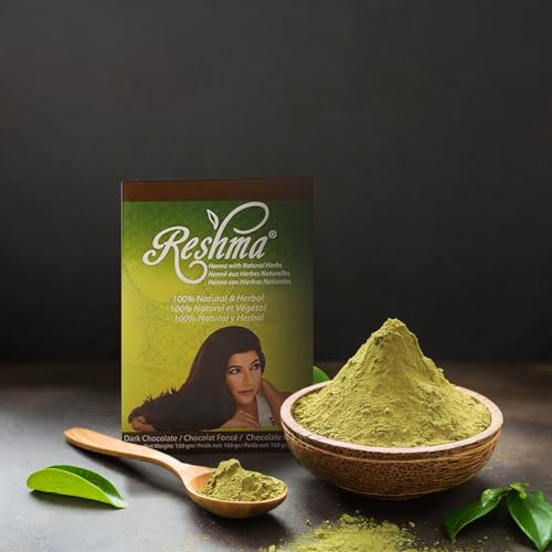 Reshma Beauty Ayurvedic Henna Hair Color Blend Henna Indigo with Herbal Extracts Natural Deep BrownDark Chocolate Hair C