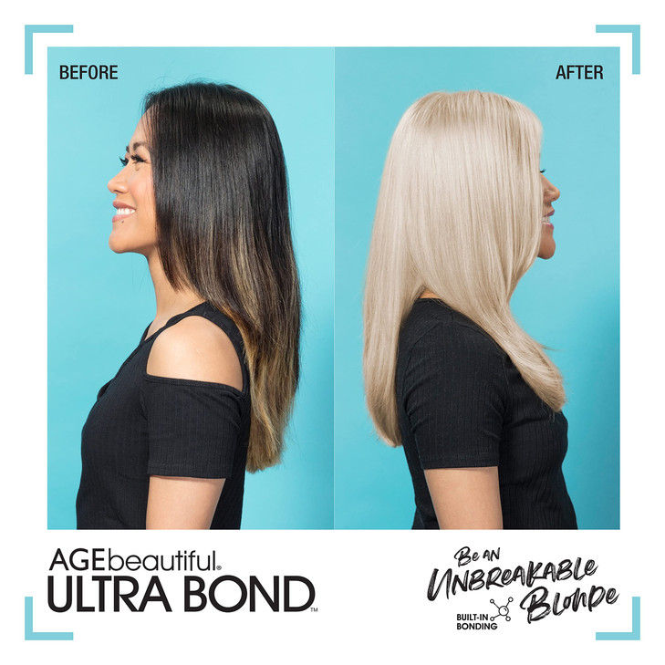 AGE beautiful Permanent Powder Hair Lightener with Ultra Bond Building Strengthens Protects Nourishes Lifts up to 9 Leve