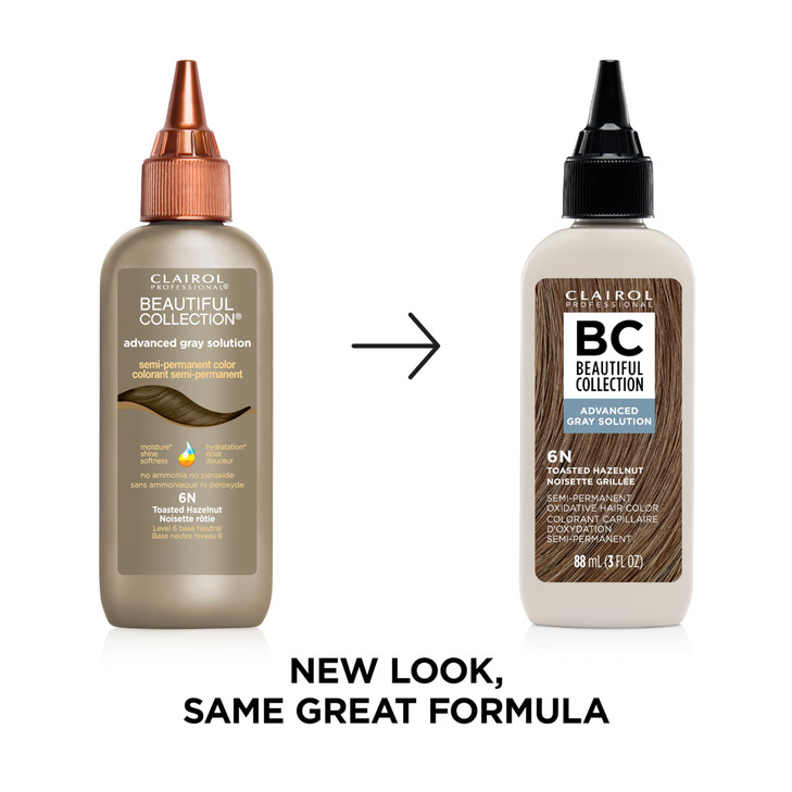 Clairol Professional Beautiful Collection Advanced Gray Solutions 6N Toasted Hazelnut 3 oz Packaging May Vary