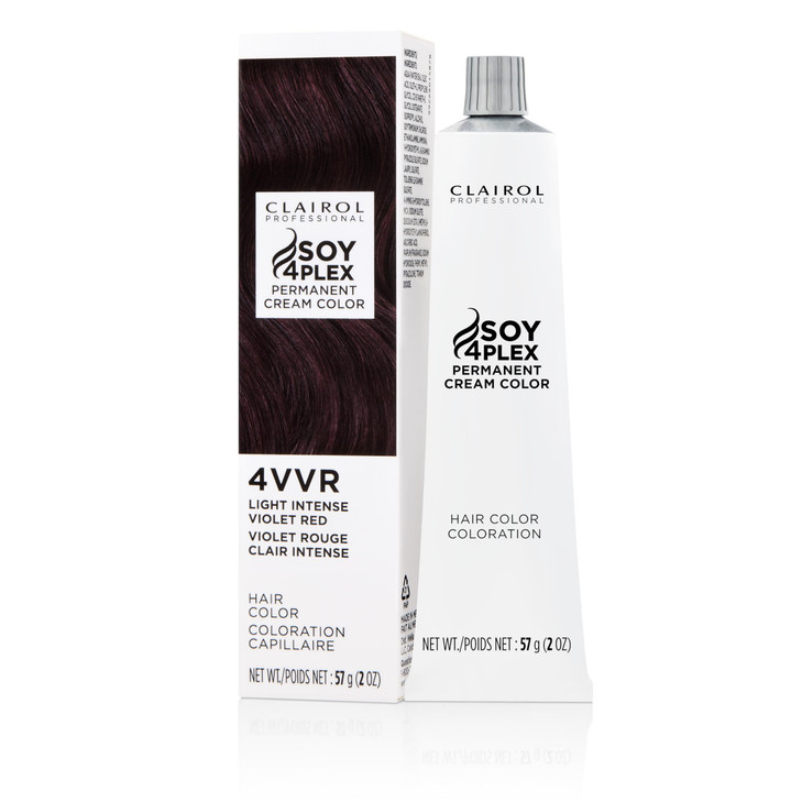 Clairol Professional Crme Permanente 4VVR Light Intense Violet Red 2 oz Packaging May Vary