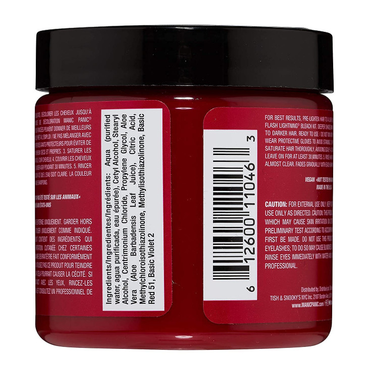 MANIC PANIC Classic Cleo Rose Semi Permanent Hair Color Warm Magenta Pink Hair Dye for Women Men That Lasts 46 Weeks Veg
