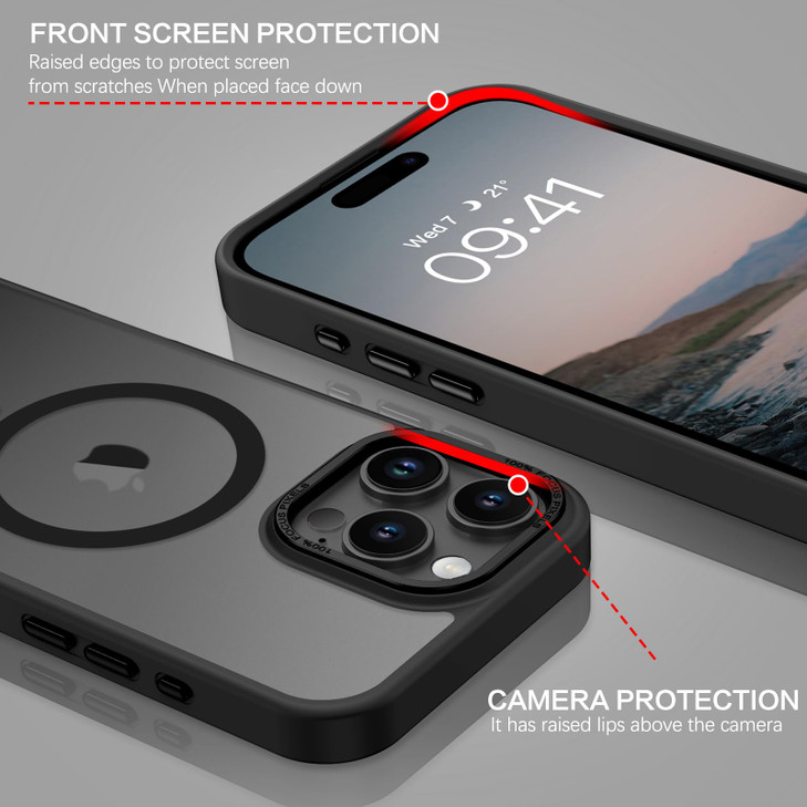 BENTOBEN for iPhone 16 Pro Case 2024, Phone Case iPhone 16 Pro Magnetic Case [Compatible with MagSafe] Translucent Matte Shockproof Slim Protective P