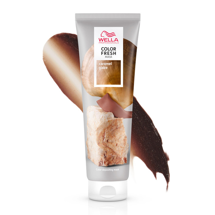 Wella Professionals Color Fresh Mask Caramel Glaze Natural Shade Hair ColorDepositing Mask Vegan Formula with Avocado Oi