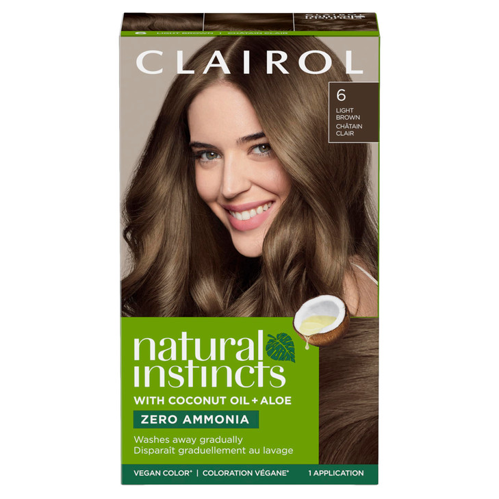 Clairol Natural Instincts DemiPermanent Hair Color 6 Light Brown Hair Color Pack of 1
