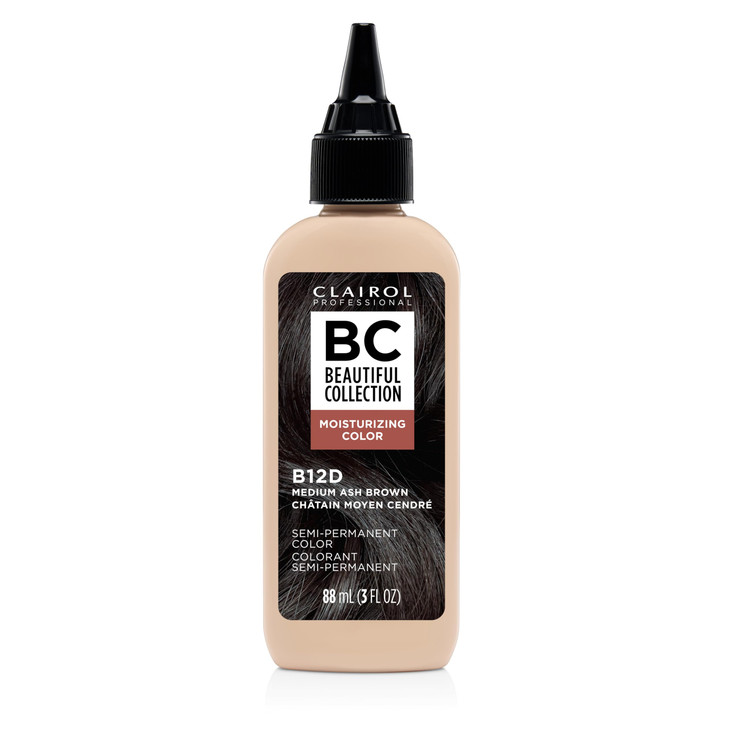 Clairol Professional Beautiful Collection Hair Color 12D Medium Ash Brown 3 oz Packaging May Vary