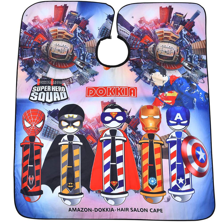 DOKKIA Barber Cutting Cape Hairdressing Salon Cloth Hair Styling Apron Cover Gown Grownups 5060 CARTOON ANIME PRINT