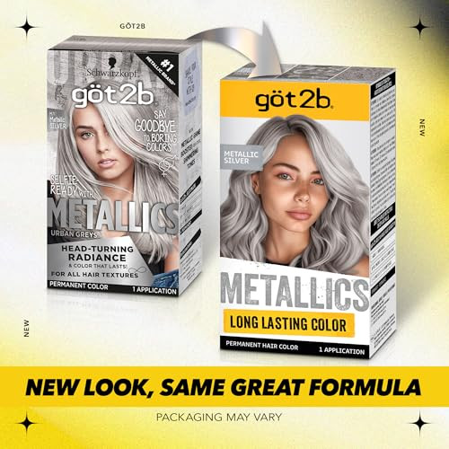 Got2b Metallics Permanent Hair Color M71 Metallics Silver