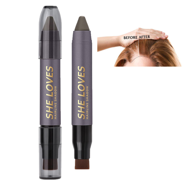 MIELIKKI Root Concealer Pen Temporary Hair Coverage Gray Brown Instant Hairline and Shading Powder Stick