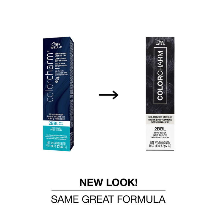 COLORCHARM Demi Permanent Hair Color 2BBL Blue Black Gloss Refresh Tone 2 Fl Oz