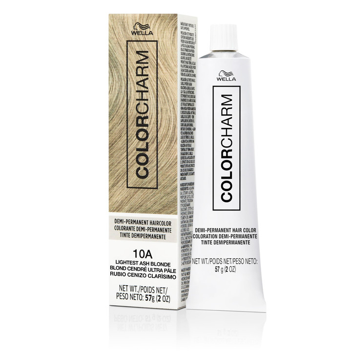 COLORCHARM Demi Permanent Hair Color 10A Lightest Ash Blonde Gloss Refresh Tone 2 Fl Oz