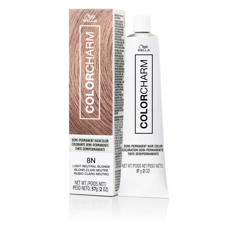 COLORCHARM Demi Permanent Hair Color 8N Light Neutral Blonde Gloss Refresh Tone 2 Fl Oz