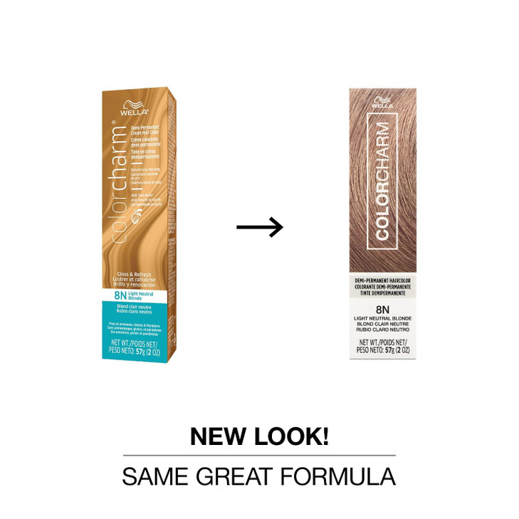 COLORCHARM Demi Permanent Hair Color 8N Light Neutral Blonde Gloss Refresh Tone 2 Fl Oz