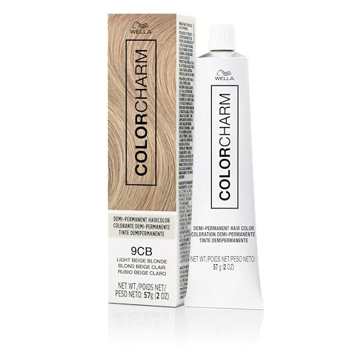 COLORCHARM Demi Permanent Hair Color 9CB Light Beige Blonde Gloss Refresh and Tone 2 Fl Oz