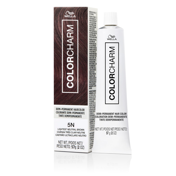 COLORCHARM Demi Permanent Hair Color 5N Lightest Neutral Brown Gloss Refresh Tone 2 Fl Oz