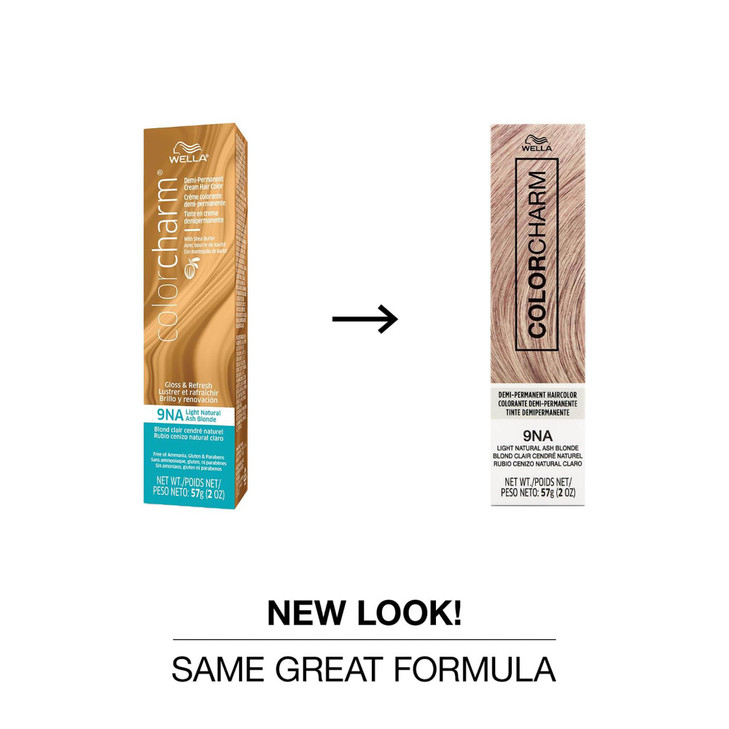 COLORCHARM Demi Permanent Hair Color 9NA Light Natural Ash Blonde Gloss Refresh Tone 2 Fl Oz