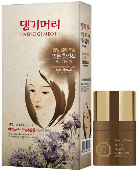 Daeng Gi Meo Ri Korean Herbal Hair Dye Color Cream Light Brown PPDFree Gray Hair Protection HighKeratin Formula 5 Oz Ki