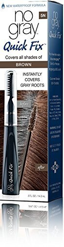 No Gray Quick Fix Brown Instantly Hide Gray Roots Easy to Use 3 Comb Applicator Compact Travel Friendly