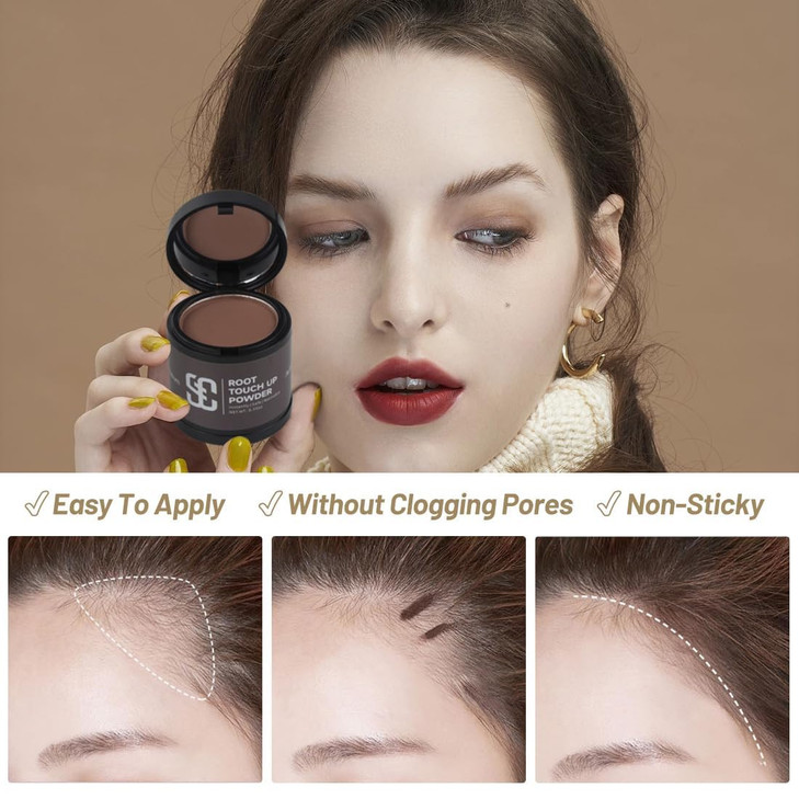 SOVONCARE Instantly Hairline Powder Hairline Shadow Gray Hair Coverage Touch Up Hair Powder for Thinning Hair for Women