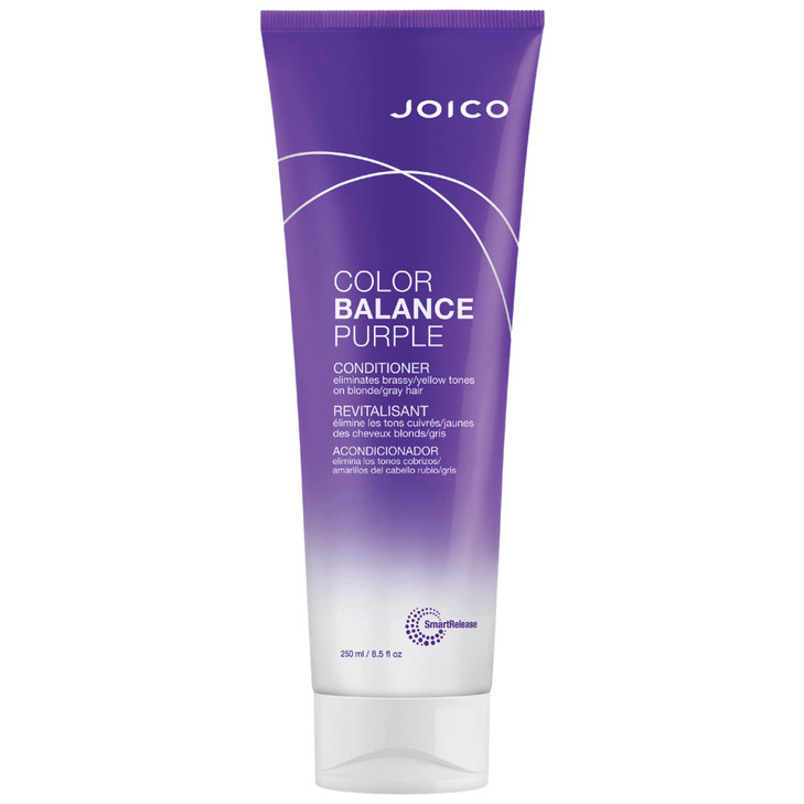 Joico Color Balance Purple Conditioner For Cool Blonde Gray Hair Eliminate Brassy Yellow Tones Boost Color Vibrancy Shin
